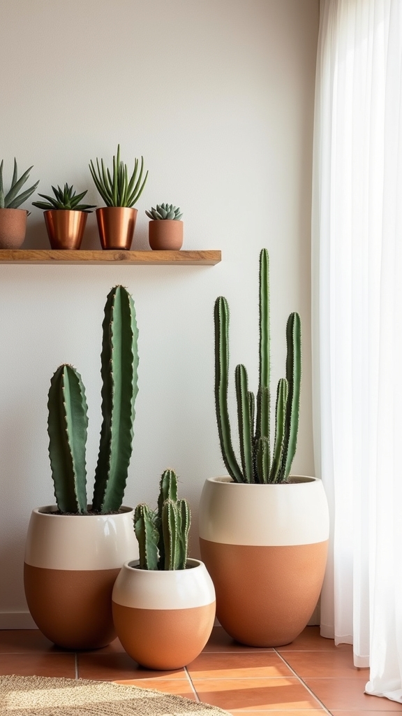 cactus arrangement for aesthetics